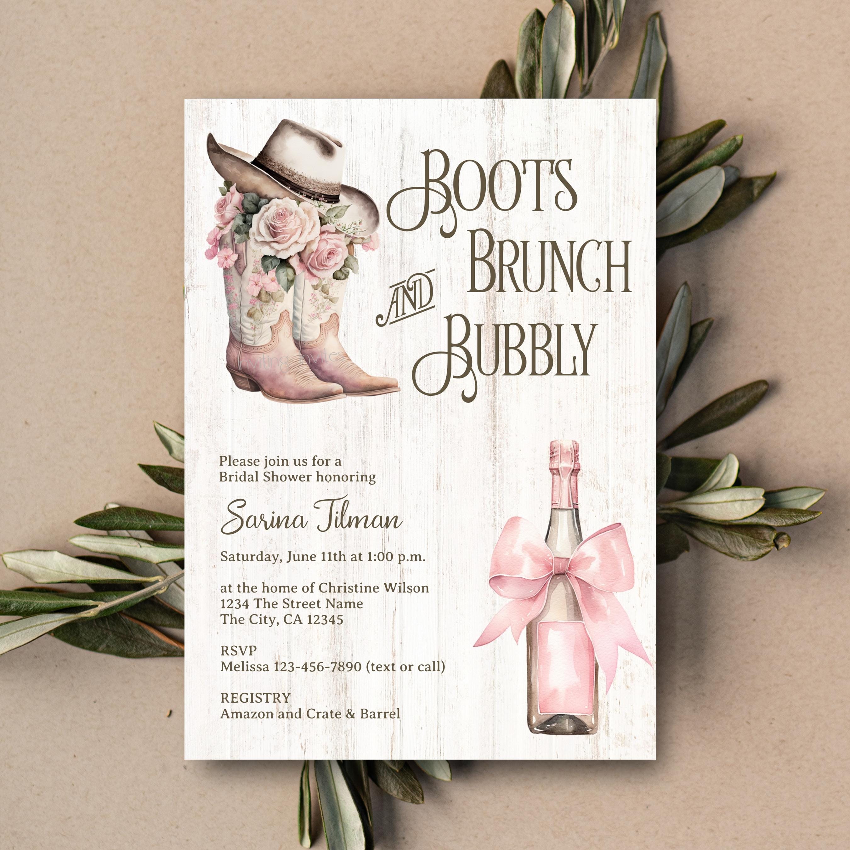Pink Cowboy Boots Brunch and Bubbly Bridal Shower