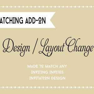 Design / Layout Change Request - Printable Digital File