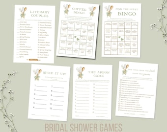 Whisked AwayTheme Bridal Shower games bundle set | TEMPLATE 613