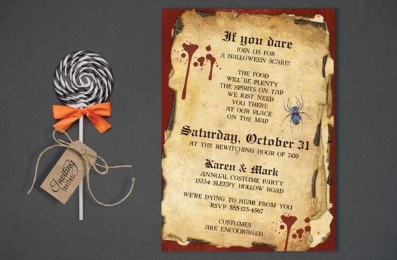 Halloween Invitation, Annual Halloween Party, Halloween Invite, Halloween Invitation for Adults, Adult Halloween, Halloween Printable