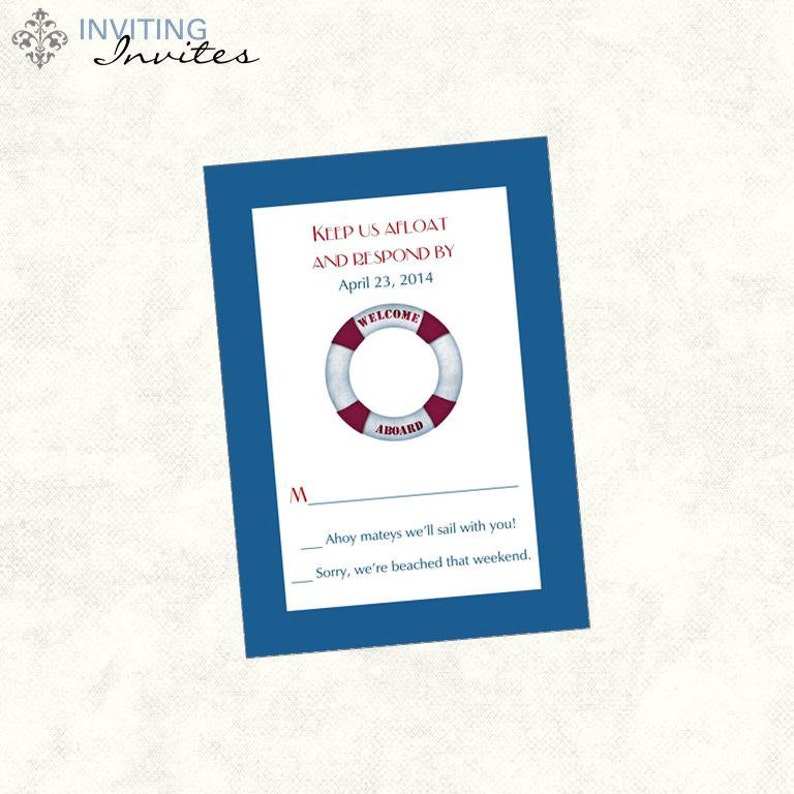 Cruise Ship Wedding Invitation Printable Digital Etsy