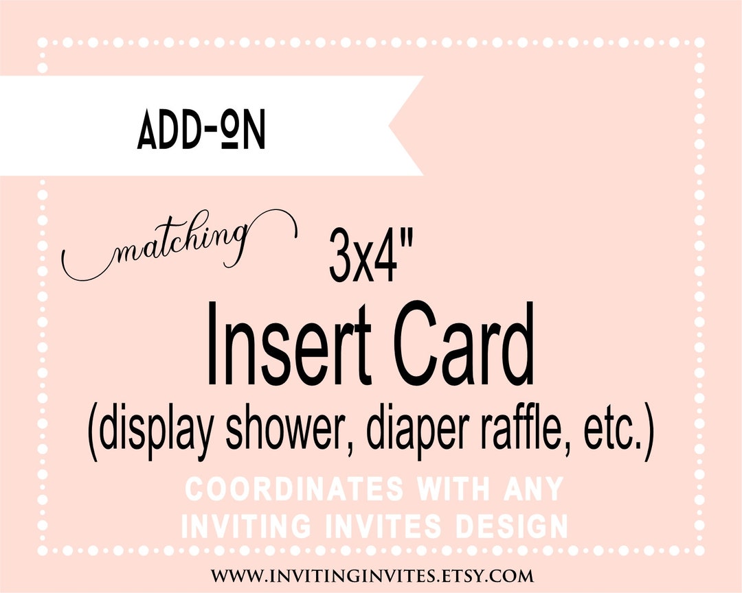 Professional Printing Services Insert Card Size 3x4 Etsy