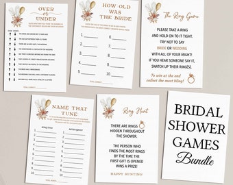 Bridal Shower games bundle for Terracotta Whisked Away kitchen bridal shower invites, shower games card | PRINTABLE DOWNLOAD TEMPLATE 305