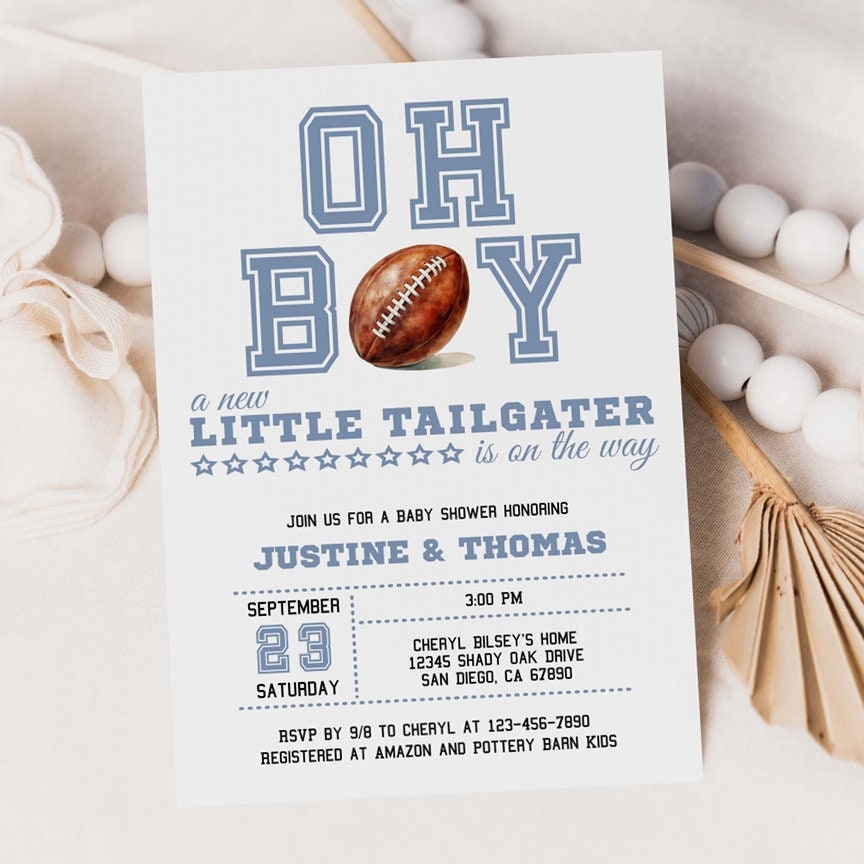 football baby shower invitations