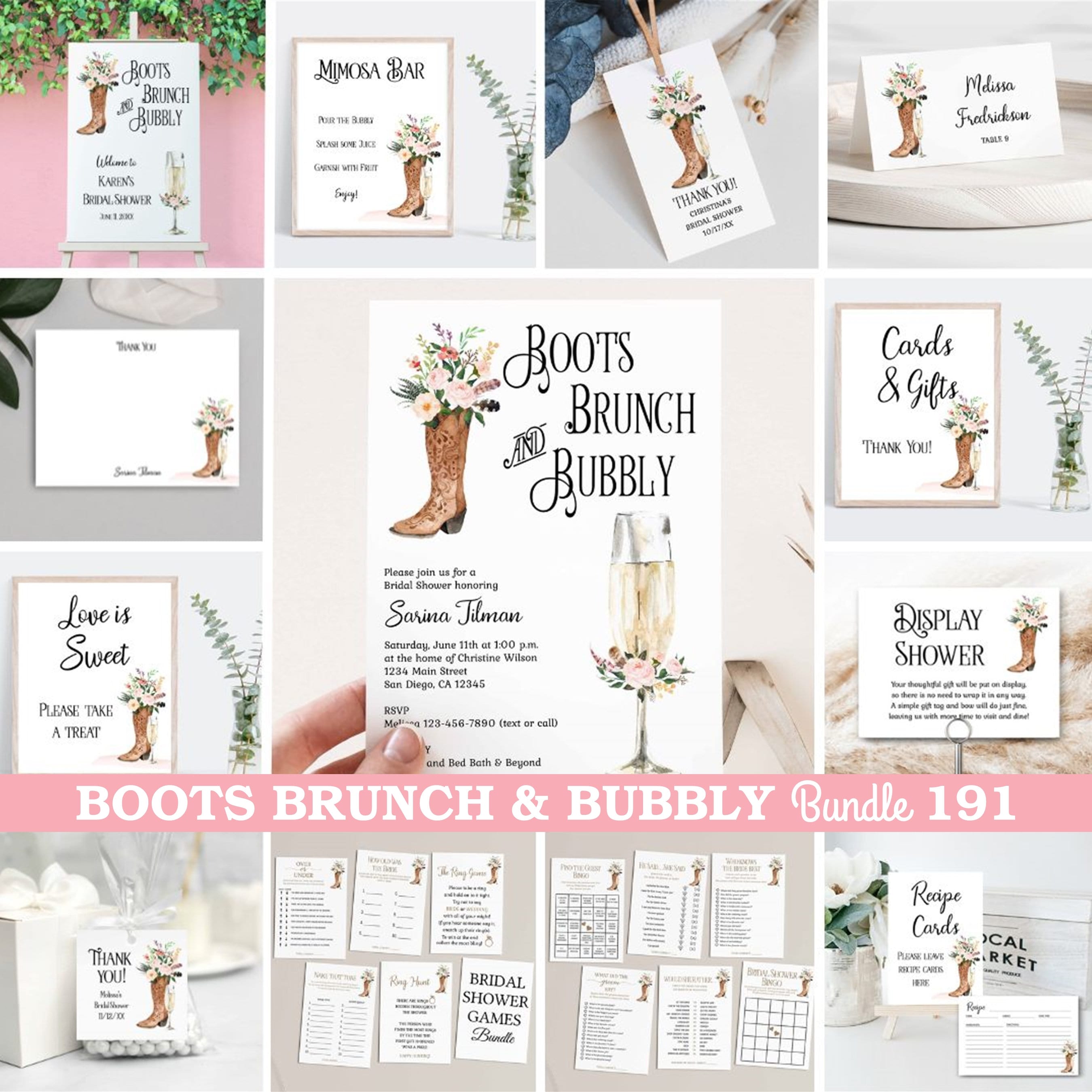 Boots and Bubbly Bridal Shower