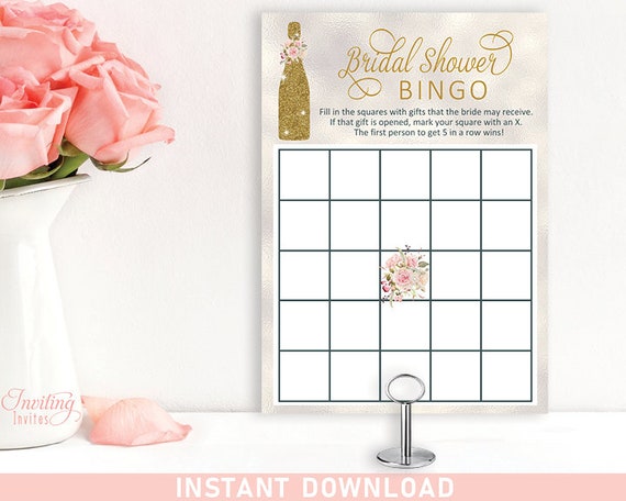 PRINTABLE Bridal Shower Bingo Game Printable Bridal Shower | Etsy