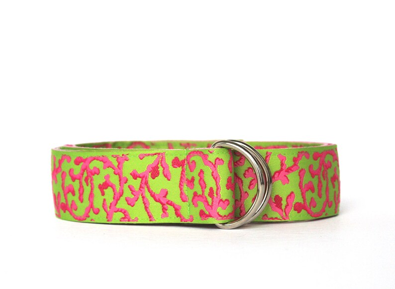 Pink Coral Women's Belt Pink and Green Coral Belt Etsy