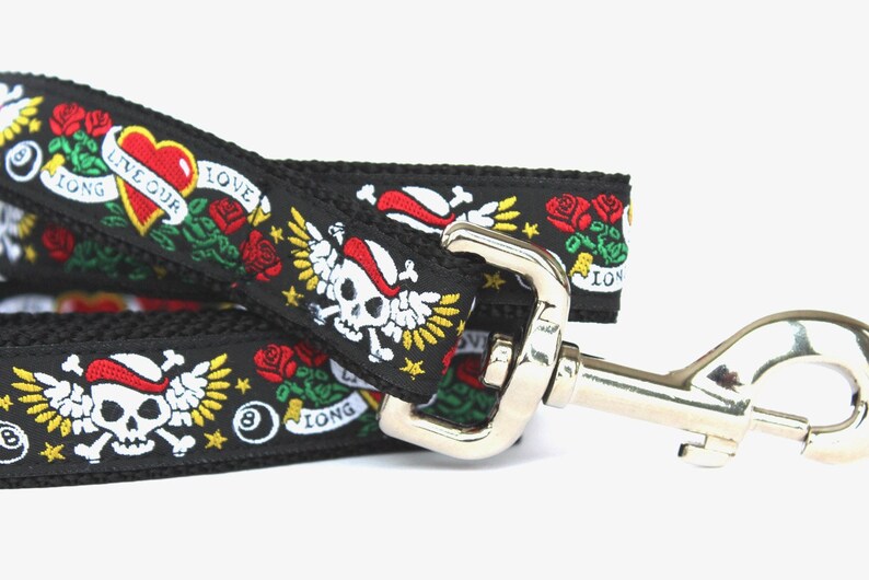 thumbnail image 2 of Buckle-Down Sugar Skull Dog Collar Or Leash Pink Starburst Day Of The Dead 2 of 4