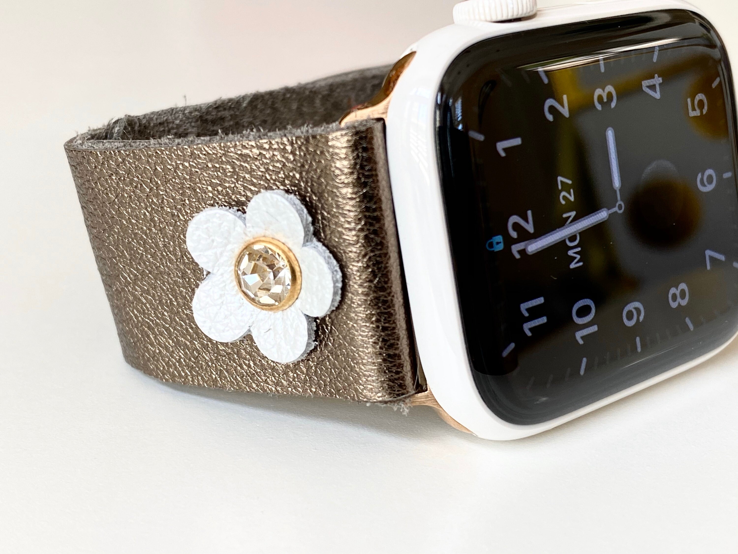 Sparkle Bands With up Cycled Metallic Genuine Leather Watch Fitbit Versa Samsung Active Unique Original Handmade One of a Kind Etsy Canada