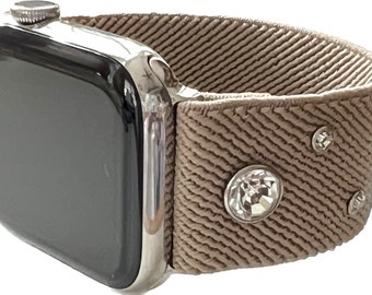 Sparkle Crystal Elastic Apple Watch Band: Starry Night Design