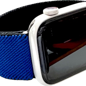 Apple watch band dual band in cobalt blue and black