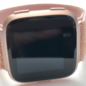 Fitbit Versa 1/2/Lite, Versa 3/Sense roséguldfärgat metalliskt elastiskt klockarmband bild 3