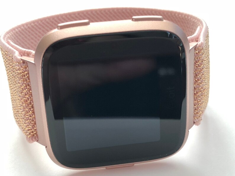Fitbit Versa 1/2/Lite, Versa 3/Sense roséguldfärgat metalliskt elastiskt klockarmband bild 3