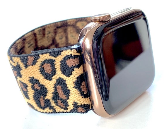 ヒョウ柄 Apple Watch バンド: 伸縮性のある快適なストラップ - Etsy 日本