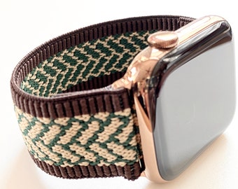Pulseira elástica Alpine Brown para Apple Watch: Fitbit Versa elástica, Samsung Active Band
