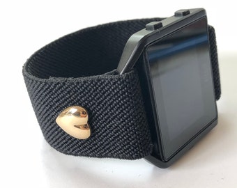 Fit Bit Blaze Elastic Band Gold heart accents  LIMITED EDITION