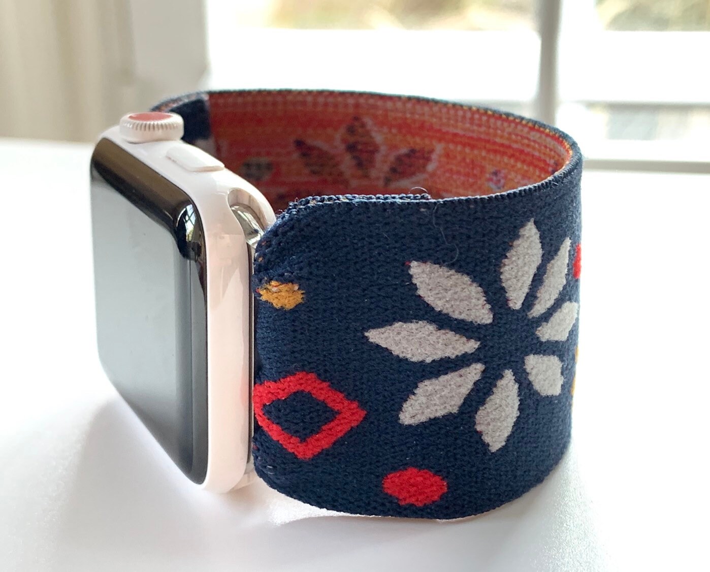 Elastic Apple watch band   comfort band pillow soft Winter Wonderland