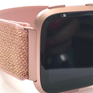 Fitbit Versa 1/2/Lite, Versa 3/Sense roséguldfärgat metalliskt elastiskt klockarmband bild 4