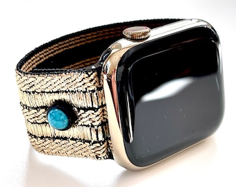 Sparkle Bands Elastic Apple Watch, Fitbit Versa 1/2/Lite, Fitbit Blaze, Samsung Active Champagne Crystal