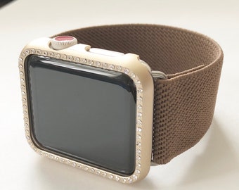 Elastic Apple Watch Band: Khaki Stretch Comfort Fit