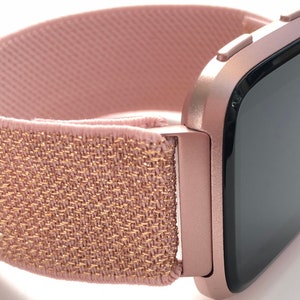 Fitbit Versa 1/2/Lite, Versa 3/Sense roséguldfärgat metalliskt elastiskt klockarmband bild 6