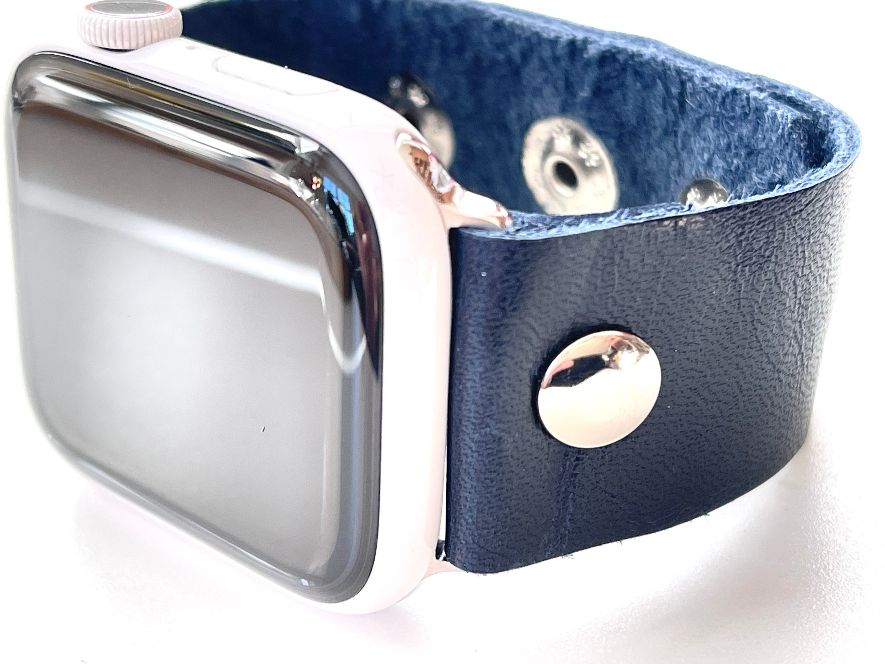 Leather Apple Watch Band Midnight Navy Blue - Etsy