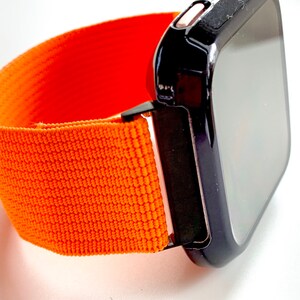 Fitbit VERSA Electric Tangerine slim line low profile Elastic watch band
