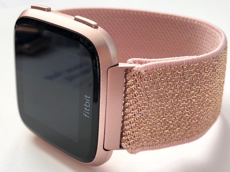 Fitbit Versa 1/2/Lite, Versa 3/Sense roséguldfärgat metalliskt elastiskt klockarmband bild 5