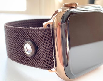 Swarovski Crystal Elastic Apple Watch Band: Slim Fitbit & Samsung Band