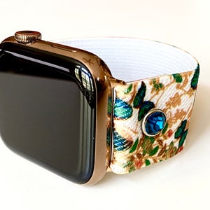 Apple Watch Band Fitbit Versa 1/2/Lite, Fitbit Blaze Watch band Glitzy Garden LIMITED Seasonal band