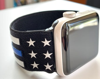 FIRST RESPONDER watch band Thin Blue Line for Apple, Fitbit and Samsung