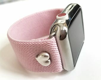 Apple Watch Band Custom made to fit Elastic stretch comfort band The Sweetheart