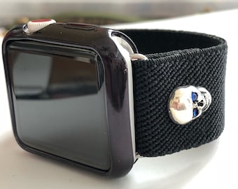 Skull Apple Watch Band: Elastic Stretch Comfort Fit