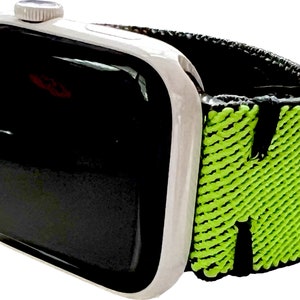 Apple Watch - Elastic Apple watch band 38/40/41/42/44/45/49mm and Fitbit Versa 1/2/Lite, Sense/3, Fitbit Blaze&#39;s - lime green dual band