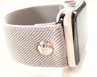 Elastic Apple Watch band   Light Grey