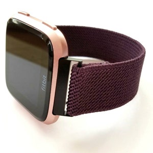 Fitbit VERSA 1/2/Lite, Versa 3/Sense, Apple, Samsung Fall Aubergine schmale Linie Bild 5