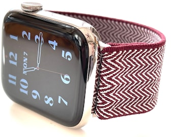 Apple elastische horlogeband, Fitbit Blaze, Versa 1/2/lite en Samsung Galaxy-horlogebanden Cranberry Herringbone