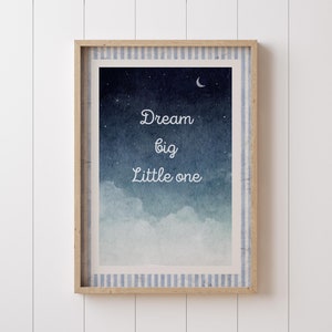Dekoracja pokoju dziecięcego bez podziału na płeć, motywujący nadruk dla dzieci, plakat do sypialni dla dzieci w stylu boho, pomysł na prezent na baby shower, nadruk dla dzieci w stylu gwiaździstej nocy