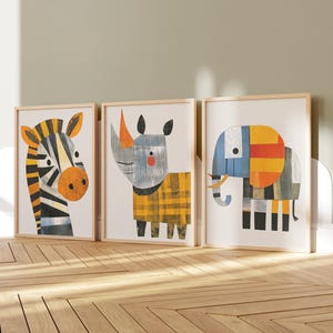 Zebra Nursery Print: Modern Safari Animal Art, Kids Room Decor
