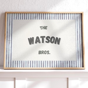 Custom Brothers Name Sign: Boho Boys Room Decor