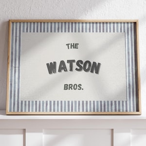 Custom Brothers Print: Rustic Boys Room Wall Art