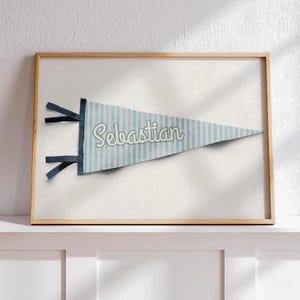 Personalized Pennant for Kids – Printable Wall Art – Nursery Pennant With Name – Printable Pennant Flag – Boys Room Pennant