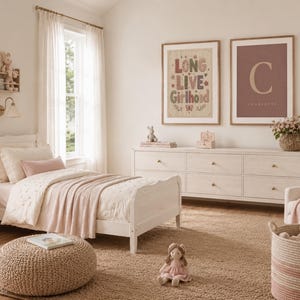 ¡Viva la niñez! Lámina decorativa: Arte de pared colorido para la habitación de niñas imagen 8