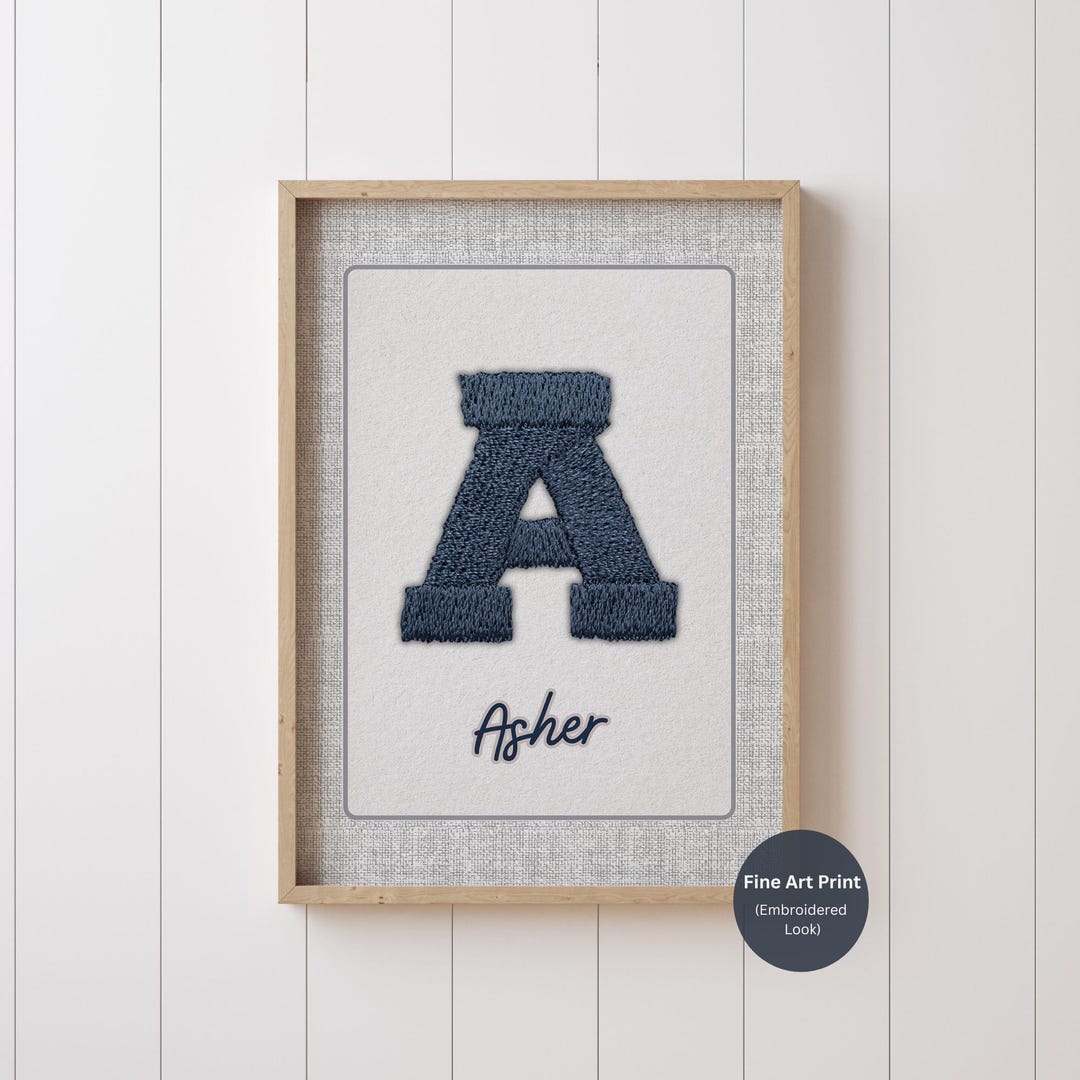Embroidered Inspired Name Signs for Nurseries and Kids Rooms - Etsy