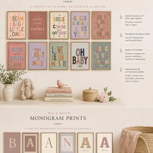 ¡Viva la niñez! Lámina decorativa: Arte de pared colorido para la habitación de niñas imagen 5