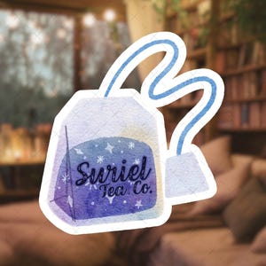 Adesivos da Suriel Tea Company, adesivos para Kindle, adesivos para tablet, adesivos para celular, adesivos para livros, adesivos para Booktok, presentes