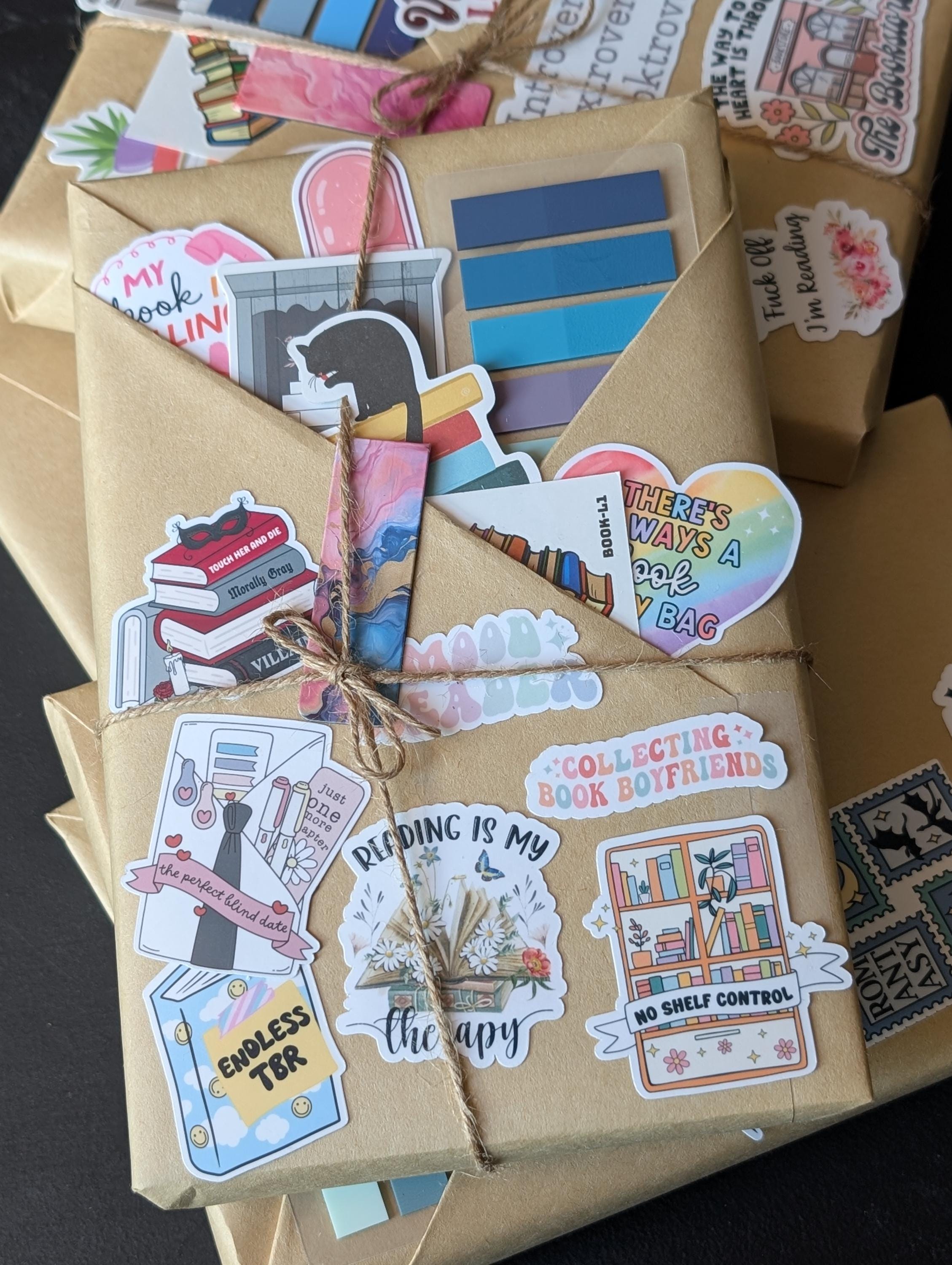 Blind Date With a Book — Personalized Book Box — Spicy Romance, Fantasy, Sci-Fi — Self-Care Gift — Bookish Stickers — Reader Gift