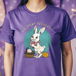 Camiseta de Conejo de Pascua - Camiseta divertida de primavera con entrega de huevos