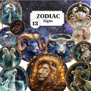 Cliparts de signes du zodiaque, cliparts pour calendrier, cliparts du zodiaque, cliparts d'horoscope, cliparts de signes astrologiques, cliparts d'astronomie, cliparts spirituels