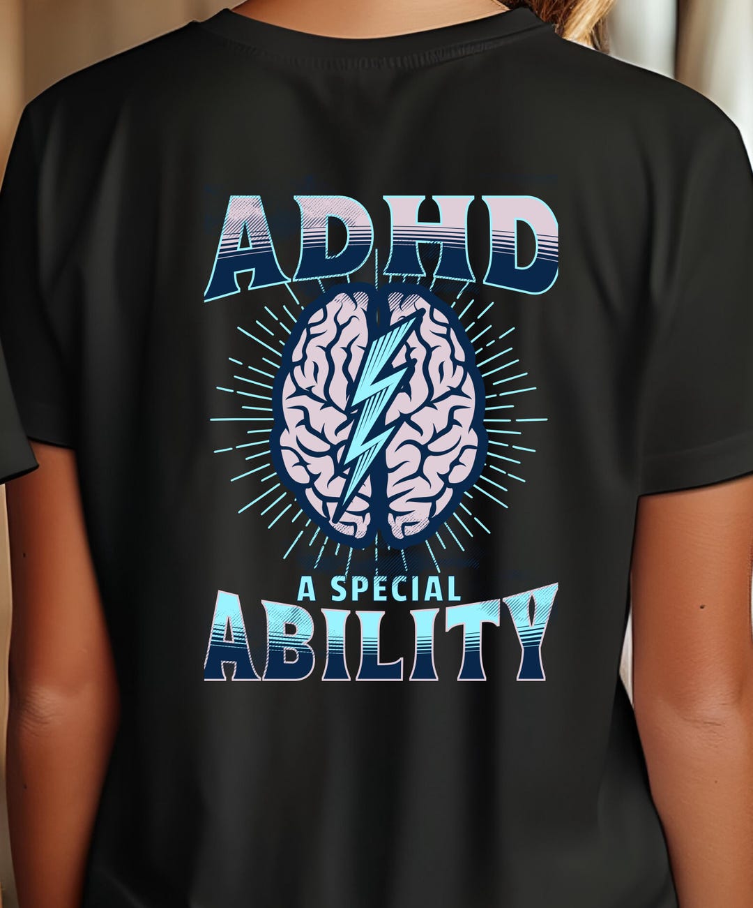 ADHD Special Ability Shirt Front and Back Design, ADHD Awareness Shirt ...